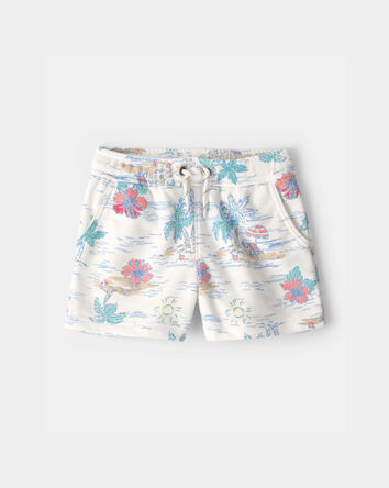 Toddler Boy Tropical Beach French Terry Shorts, 