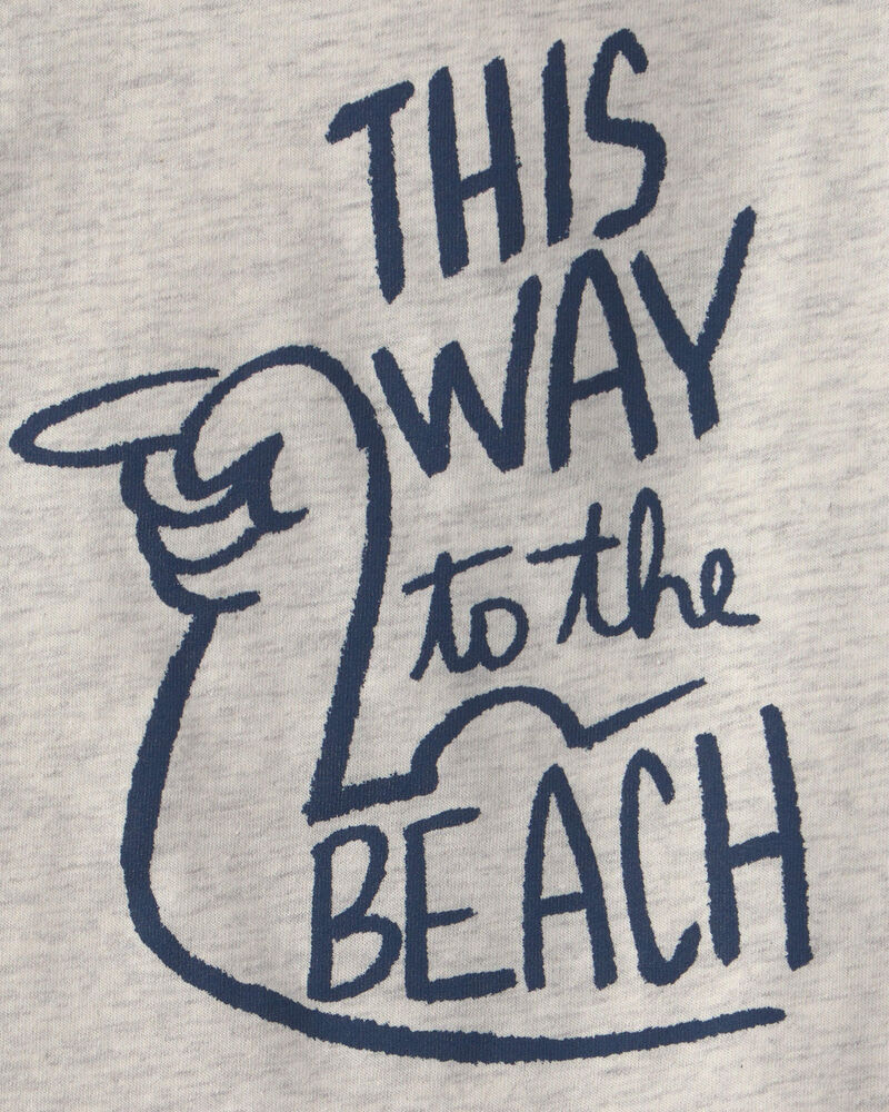 Toddler Boy 'This Way to the Beach' Graphic Tank - Grey, image 2 of 3 slides