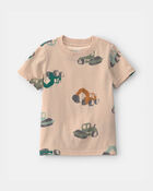 Toddler Boy Construction Tee - Tan, image 1 of 3 slides