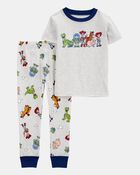 Toddler Boy Toy Story Snug Fit Cotton 2-Piece Pajamas - Heather, image 1 of 3 slides