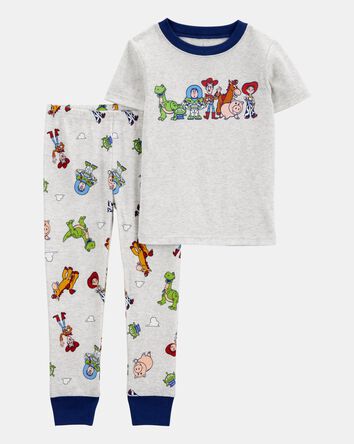Toddler Boy Toy Story Snug Fit Cotton 2-Piece Pajamas - Heather, 