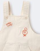 Toddler 'What's Cooking' Overall with Kanga Pocket - Cream, image 6 of 6 slides