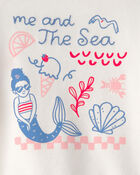 Baby Girl Mermaid French Terry Pullover Sweatshirt - Ivory, image 5 of 6 slides