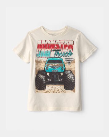 Boys Monster Truck Graphic Tee - Cream, 