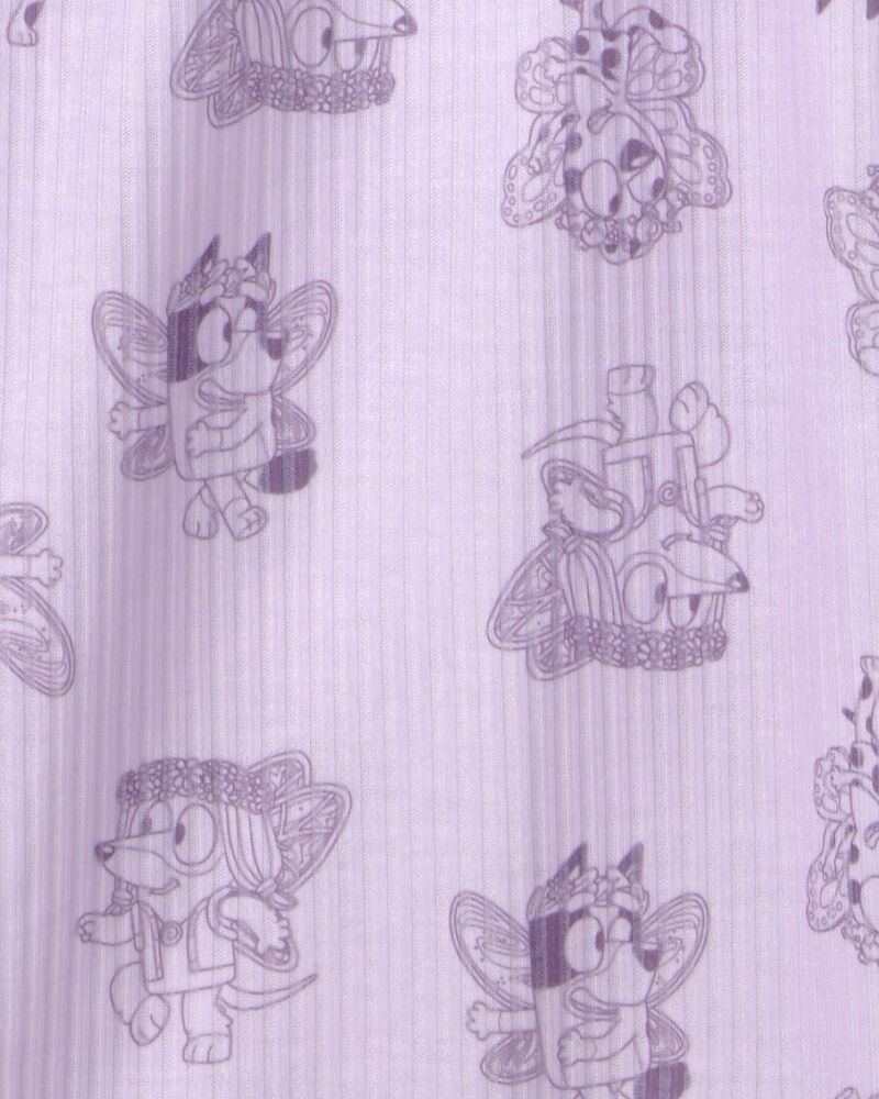 Toddler Girl 2-Piece Bluey&trade; Short-Sleeve Pajama Set - Purple, image 5 of 6 slides