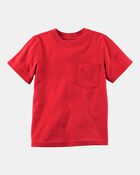 Baby Solid Short-Sleeve Pocket Tee - Red, image 1 of 3 slides