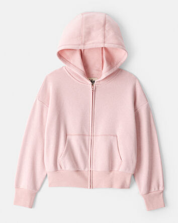 Girls DayDream Fleece Long-Sleeve Hooded Zip-Up Jacket - Pink, 