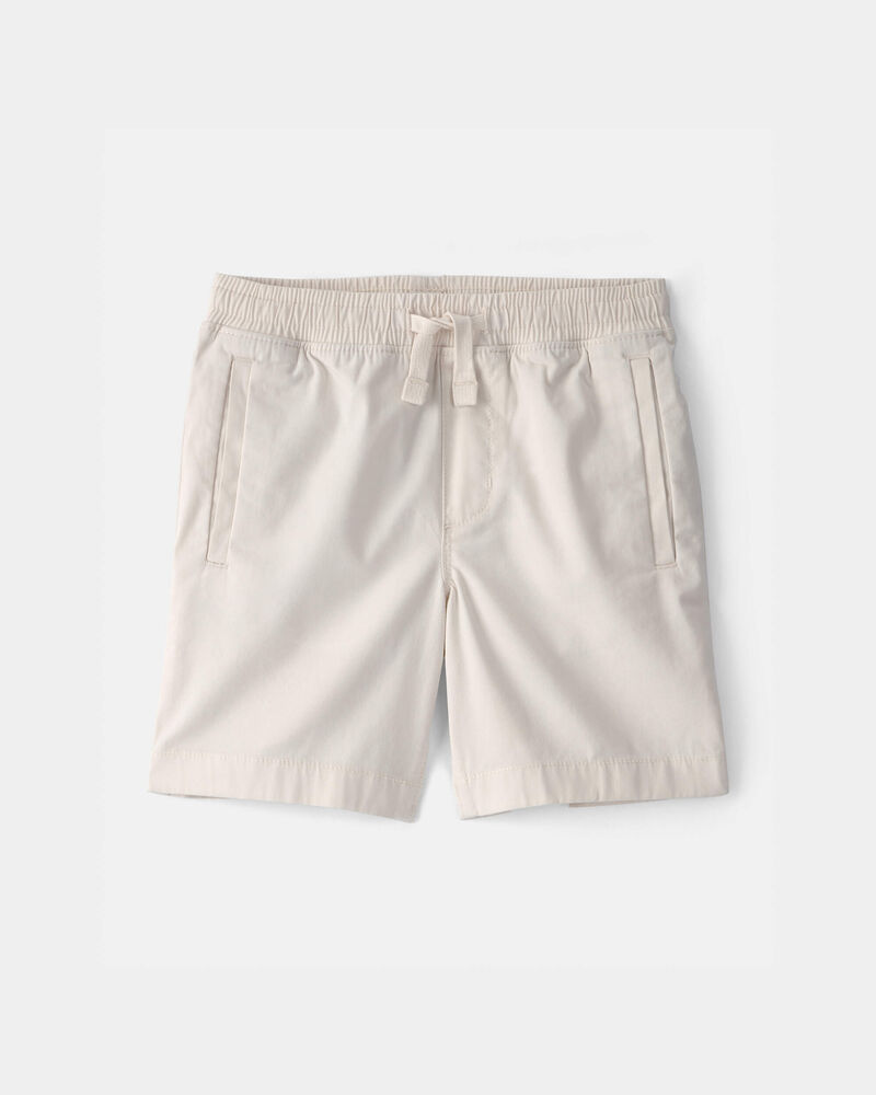 Boys 2-Piece Button-Down Shirt & Short Set - Brown/White, image 4 of 6 slides
