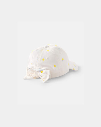 Girls Lemon Baseball Hat - White, 
