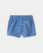 Toddler Boy Sailboat Twill Shorts - Blue, image 3 of 5 slides
