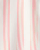 Toddler Girl Striped Loose Fit 2-Piece Pajama Set - Pink/Ivory, image 4 of 5 slides