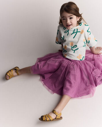 Toddler Girl Avenue Twirl&trade; Midi Skirt with Tulle - Purple, 
