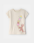 Toddler Girl Curious George Ice Cream Graphic Tee - Cream, image 1 of 3 slides