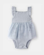 Baby Girl Sleeveless Tutu Romper - Blue, image 1 of 3 slides