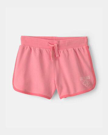 Girls 'No Plans' French Terry Shorts - Pink, 