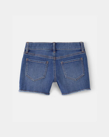 Girls Colorblock Denim Shorts - Dark Wash, 