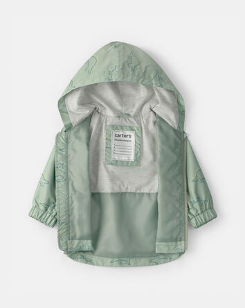 Baby Boy Dinosaur Raincoat - Green, 
