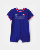 Baby Umbro France Soccer Romper - Blue/Red/White, image 1 of 6 slides