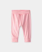 Baby Girl Terry Pants - Pink, image 1 of 4 slides