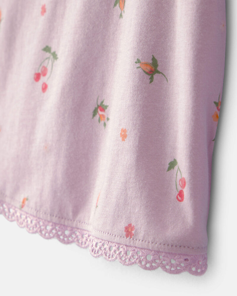Toddler Girl Floral Top - Purple, image 2 of 4 slides