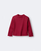 Toddler Girl Mock Neck Long-Sleeve Top - Red, image 2 of 6 slides