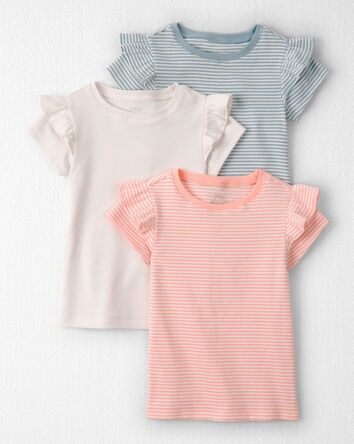 Toddler Girl 3-Pack Organic Cotton Tees , 