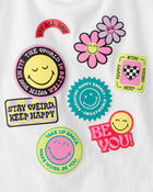 Toddler Girl SmileyWorld&reg; Graphic Tee - White, image 4 of 4 slides