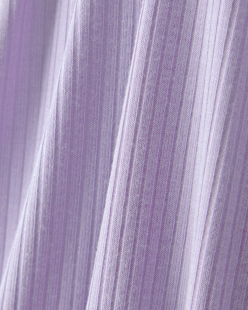 Baby Girl 2-Way Zip PurelySoft Sleep & Play Pajama - Purple, image 6 of 8 slides