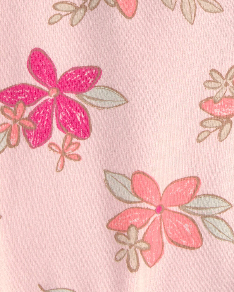 Toddler Girl Tropical Floral Bike Shorts - Pink, image 3 of 4 slides