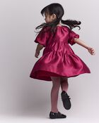 Toddler Girl Puff-Sleeve Tiered Party Dress - Pink, image 3 of 6 slides
