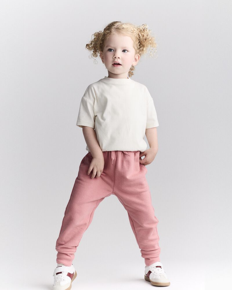 Toddler Short-Sleeve Relaxed Tee - Cream, image 4 of 6 slides
