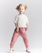 Toddler Short-Sleeve Relaxed Tee - Cream, image 4 of 6 slides
