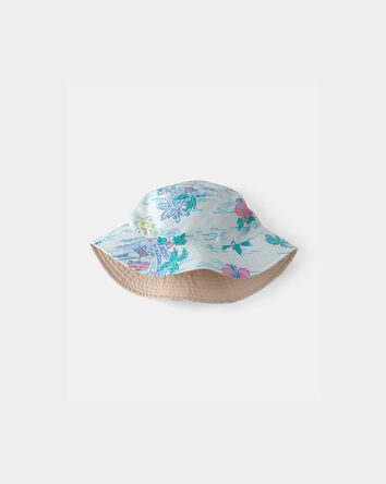 Toddler Tropical Beach Reversible Bucket Swim Hat, 