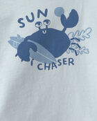 Baby Boy 2-Piece Crab Short-Sleeve Top & Short Set - Blue, image 2 of 4 slides