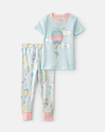 Toddler Girl 2-Piece Dr. Seuss&trade; Short-Sleeve Snug Fit 2-Piece Pajama Set, 