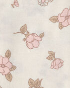 Baby Girl 4-Pack Floral Receiving Blankets - Pink/Ivory, image 2 of 5 slides