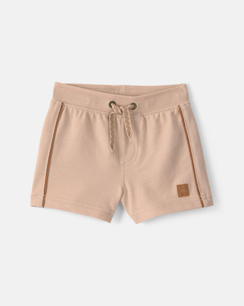Baby Boy French Terry Shorts - Tan, image 1 of 5 slides