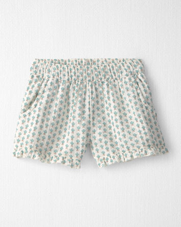 Toddler Girl 2-Piece Organic Cotton Gauze Top & Short Set in Floral, 