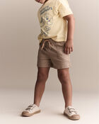 Toddler Boy Standard Shorts with Pockets - Khaki, image 3 of 7 slides