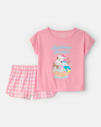 Girls 2-Piece Hello Kitty&reg; Short-Sleeve Pajama Set - Pink, 