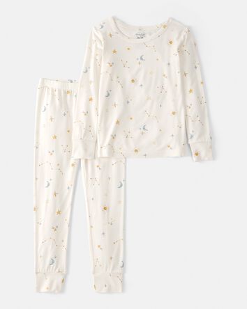 Toddler Constellation PurelySoft 2-Piece Pajama Set - Cream, 