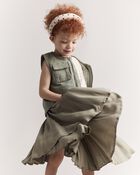 Toddler Girl Avenue Twirl&trade; Midi Skirt - Olive, image 3 of 8 slides
