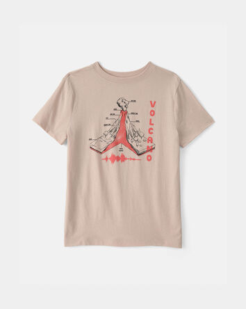 Kids Volcano Graphic Tee - Brown, 