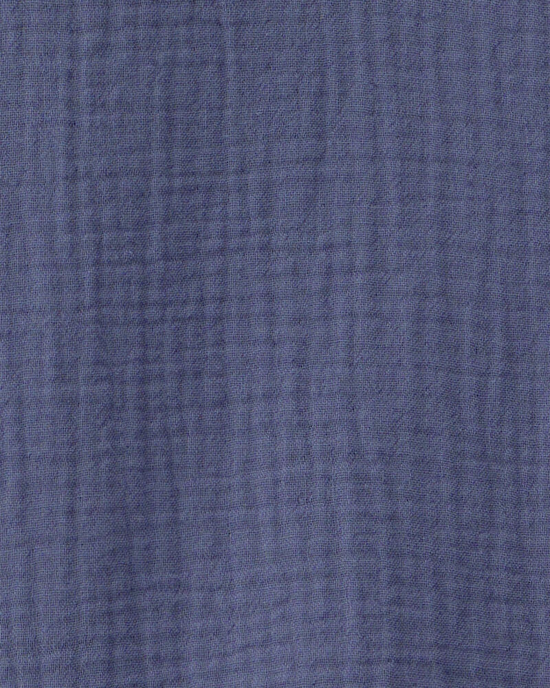 Boys Short-Sleeve Button-Down Shirt - Blue, image 2 of 3 slides