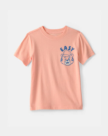 Toddler Tiger Graphic Tee - Coral, 