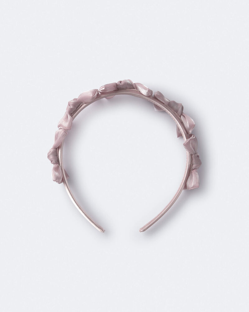 Toddler Girl Bow Headband - Mauve, image 4 of 5 slides