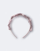 Toddler Girl Bow Headband - Mauve, image 4 of 5 slides