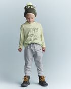 Toddler Fleece Jogger Pant - Heather Grey, image 5 of 7 slides