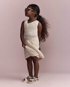 Toddler Girl Crochet Cover Up - Cream, image 1 of 6 slides