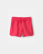 Toddler Boy Crab French Terry Shorts - Coral, image 1 of 5 slides